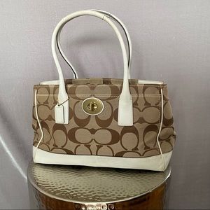 Coach Signature Hampton Madeline Khaki Satchel